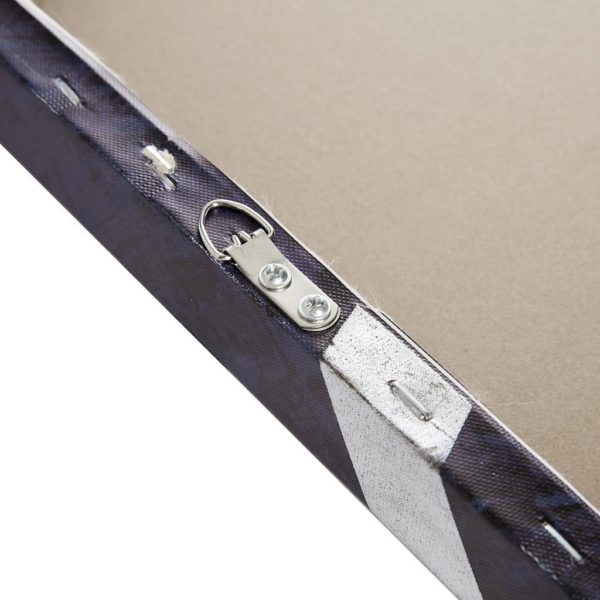 Celestial Orbit Navy Gel Coated and Silver Foil Canvas - Image 6