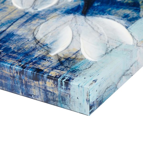 Ocean Breeze Blossom 4 Piece Set Gel Coat Printed on Canvas - Image 3