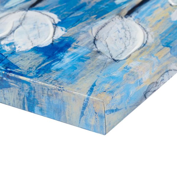 Ocean Breeze Blossom 4 Piece Set Gel Coat Printed on Canvas - Image 4
