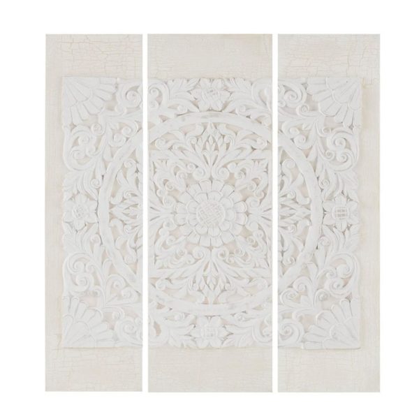 White Mandala 3D Embellished Canvas - Image 2