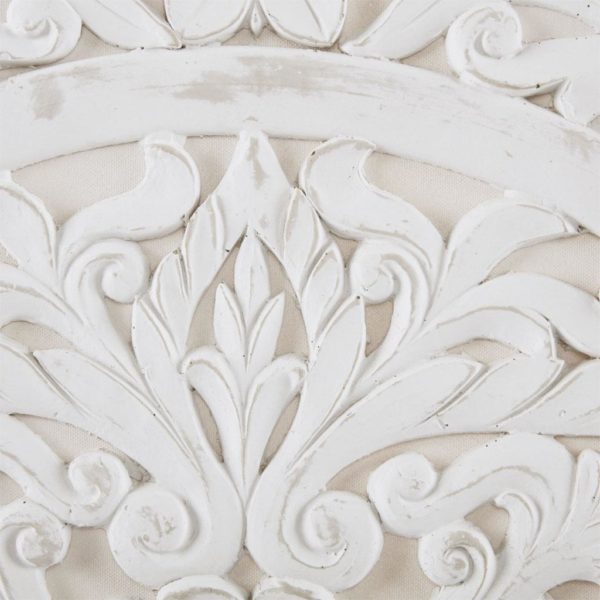 White Mandala 3D Embellished Canvas - Image 3