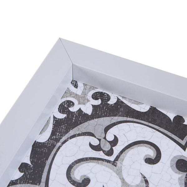 Black and White Tiles 3 Piece Deco Box Wall Art Gel Coating - Image 6