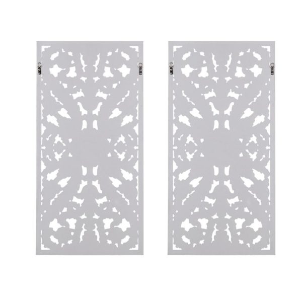 Botanical Wood Panel Carved Wall Panel 2 Piece Set - Image 5