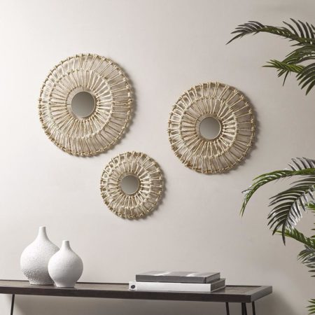 Ella Corn Leaves Wrapped Metal Wall Decor 3 Piece Set
