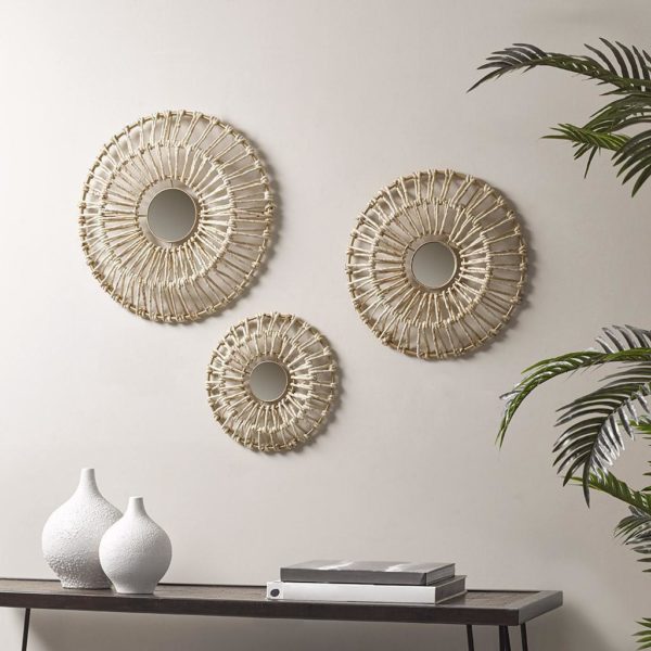 Ella Corn Leaves Wrapped Metal Wall Decor 3 Piece Set