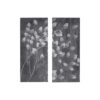 Grey Branches Print on Wood with 50% Handpaint 2 Piece Set - Image 2