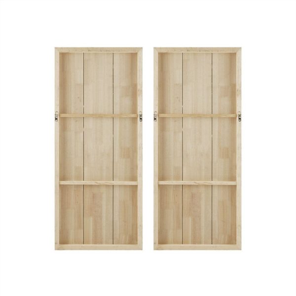 Grey Branches Print on Wood with 50% Handpaint 2 Piece Set - Image 5