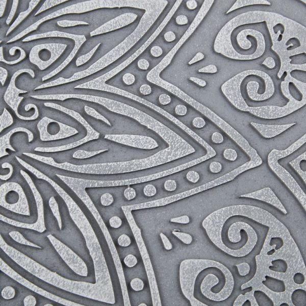 Grey Medallion Grey Carved Wall Panel - Image 3