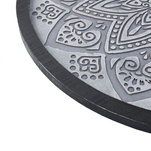 Grey Medallion Grey Carved Wall Panel - Image 4