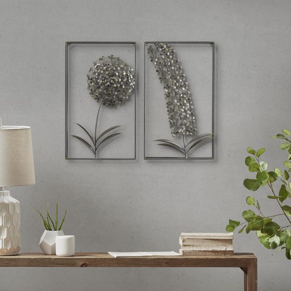 Metal Garden Botanical Metal Wall Decor 2 Piece Set