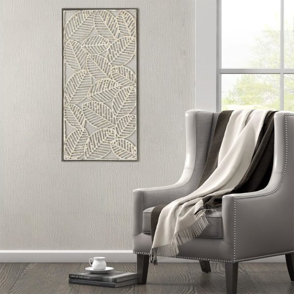 Paper Cloaked Leaves Paper Cloaked Wall Decor Metal Frame - Image 5