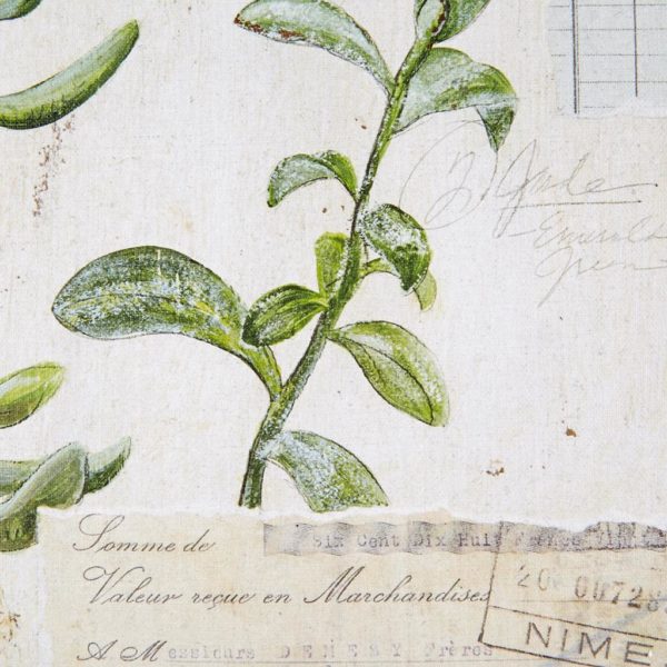 Botanical Terrace Printed Linen Square Canvas 4 Piece Set - Image 5