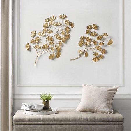 Clio Gold Foil Ginkgo Leaf 2-Piece Set