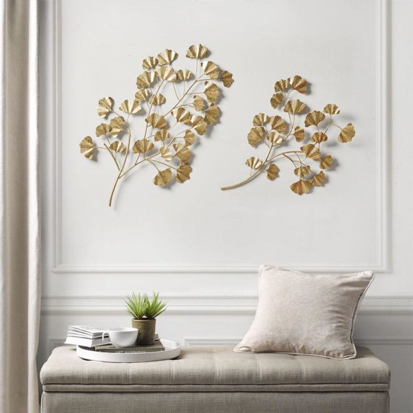 Clio Gold Foil Ginkgo Leaf 2-Piece Set