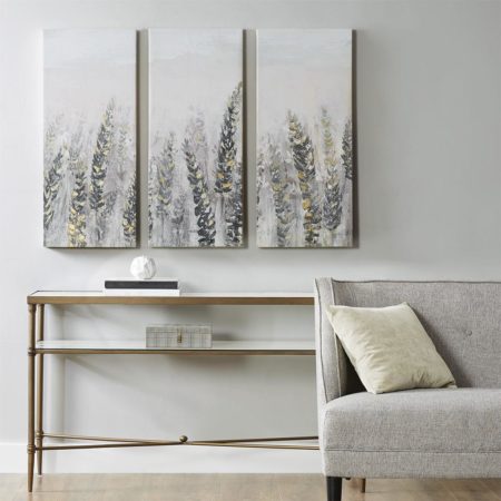 Emmer Fields Printed Canvas with Gold Foil 3 Piece Set