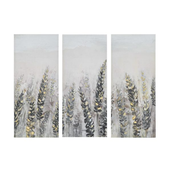 Emmer Fields Printed Canvas with Gold Foil 3 Piece Set - Image 2