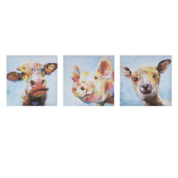 Farm Animals Printed Canvas 3 Piece Set - Image 2