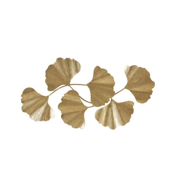 Faye Gold Foil Ginkgo Leaf Wall Art - Image 2