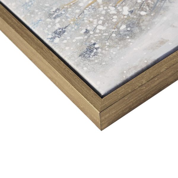 Gilded Peacock Framed Canvas with Gold Foil and Hand Embellishment - Image 4