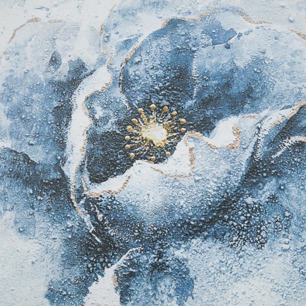 Gleaming Blue Florals Printed Canvas 2 Piece Set - Image 3