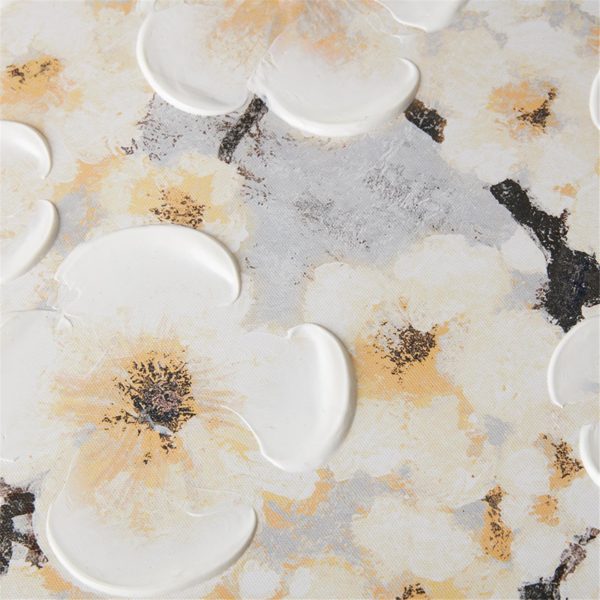 Gleeful Blossoms Yellow Hand Embellished Printed Canvas 3 Piece Set - Image 5