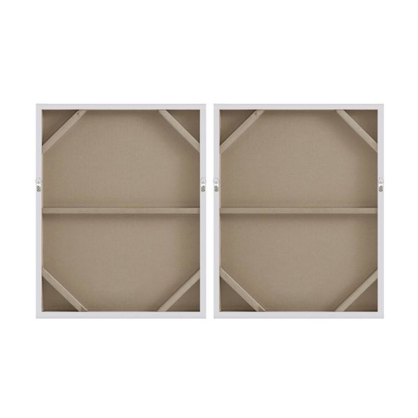Golden Glimmer 100% Hand Brush Embellished Canvas, 2 Piece Set - Image 5