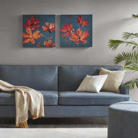Magnolia Hand Embellished Canvas (Set of 2)