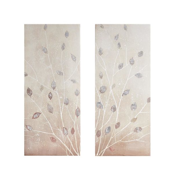 Midday Glow Hand Embellished Canvas Art 2 Piece Set - Image 2