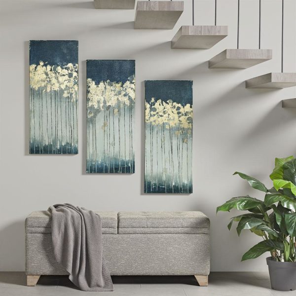 Midnight Forest Gel Coat Canvas with Gold Foil Embellishment