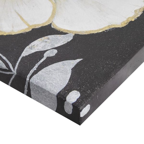 Opulence Bloom Gold Foil Floral Canvas Art Hand Embellished - Image 4
