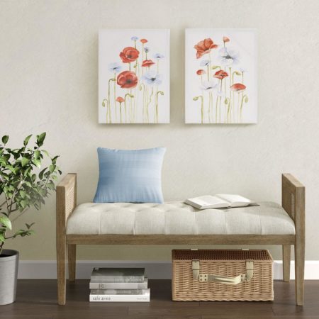 Poppy Gel Coated Canvas 2 Piece Set