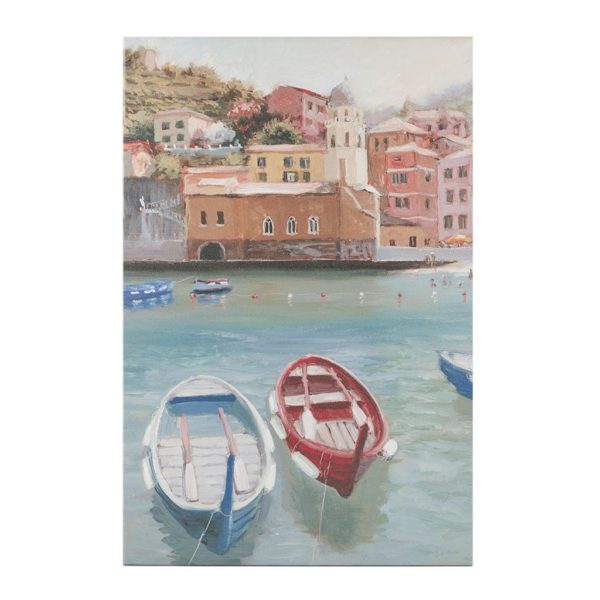 Sunny Italian Riviera Coastal Scenic Canvas with Gel Coat - Image 2