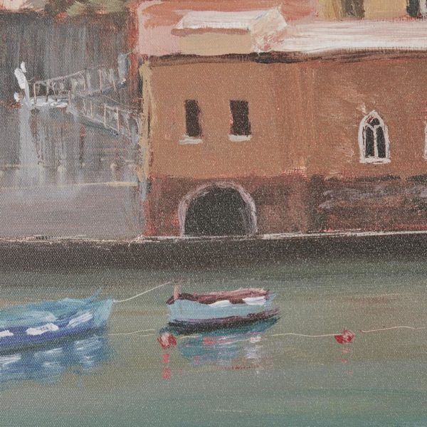 Sunny Italian Riviera Coastal Scenic Canvas with Gel Coat - Image 3