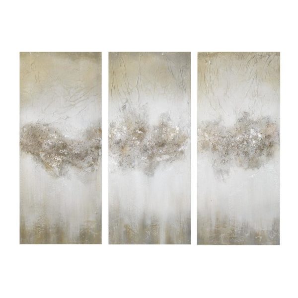 Taupe Luminous Hand Painted Canvas - Image 2