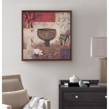 Tranquil Composition Framed Canvas with Gold Foil Embellishment
