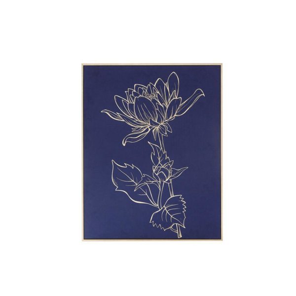 Velvet Lotus Framed Velour Canvas with Gold Foil - Image 2
