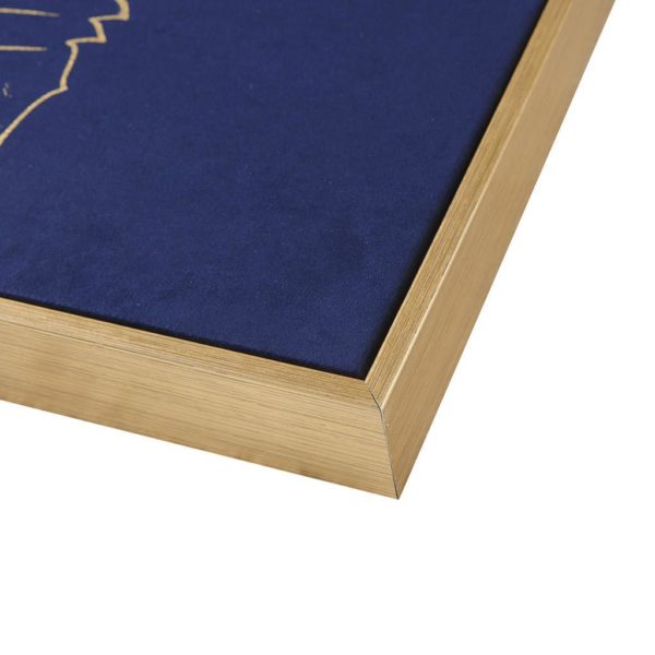 Velvet Lotus Framed Velour Canvas with Gold Foil - Image 4