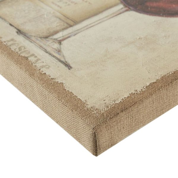White & Red Printed Burlap Canvas 2PC Set - Image 4