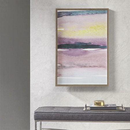 Cotton Candy Sky Framed Gel Coated Canvas