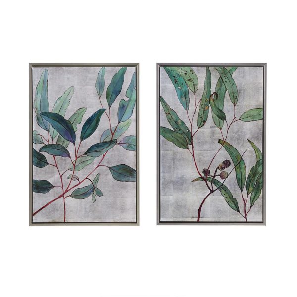 Eucalyptus Simplicity Framed Canvas 2 Piece Set - Image 2