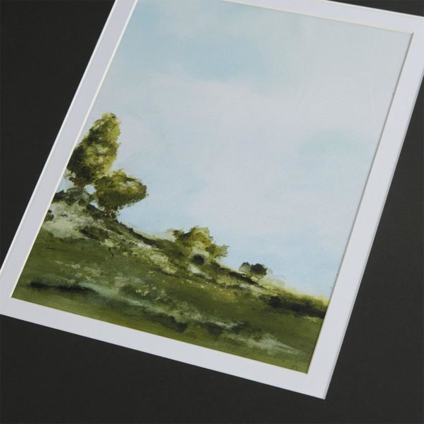 Across The Plains 1 Framed Glass Wall Art Double Mat - Image 3