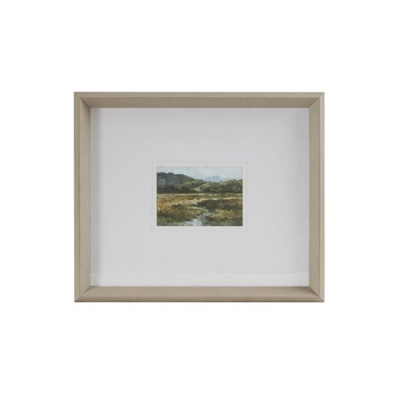 Impasto Landscape Framed Glass Wall Art Double Mat - Image 2