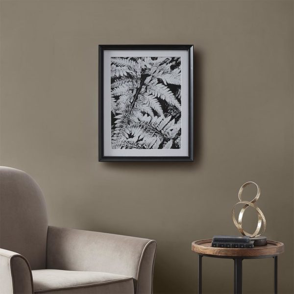 Ostrich Fern II Framed Glass Wall Art Single Mat