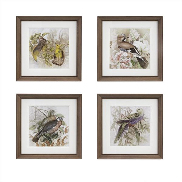 Pretty Bird Double Mat Framed Graphic 4 Piece Set - Image 2