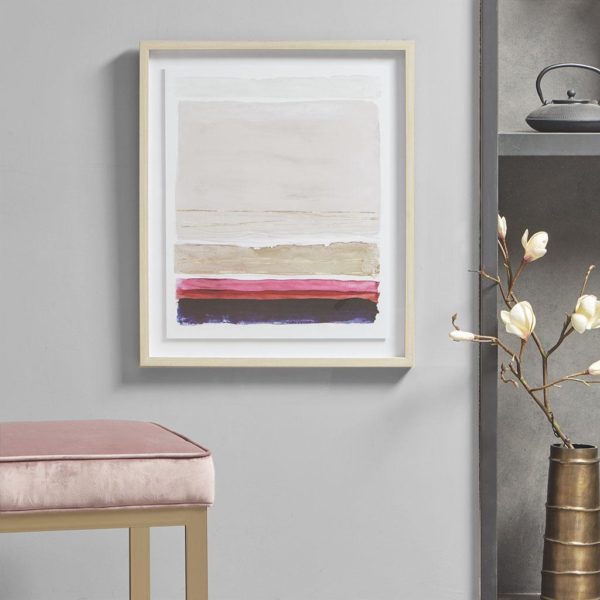 Rothko's Stripes II Framed Glass Wall Art Single Mat