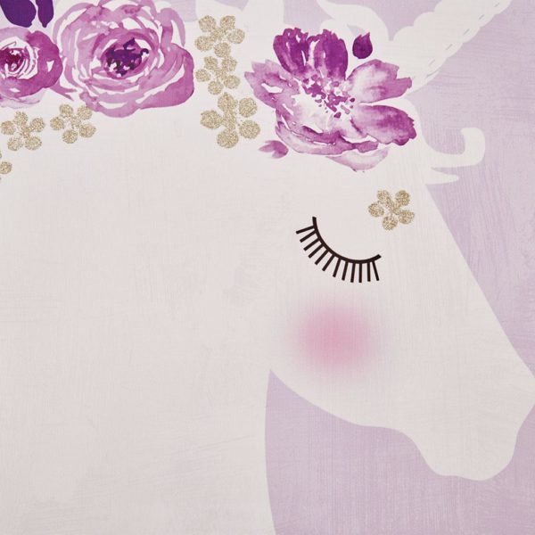 Lavender Dream Printed Canvas with Gold Glitter 5 Piece Set - Image 3