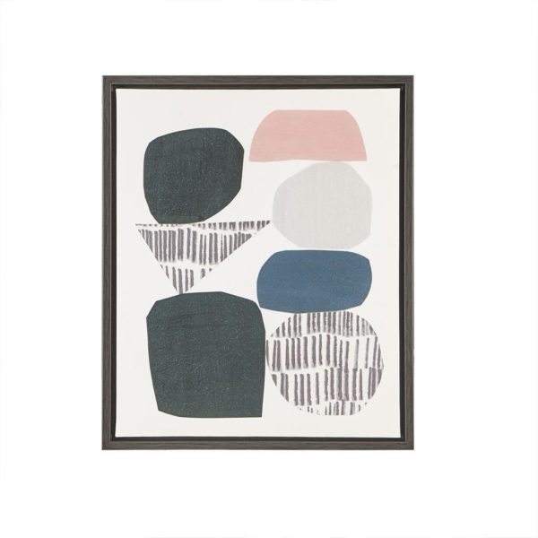 Grey Rock Garden Gel Coat Framed Canvas 2 Piece Set - Image 2