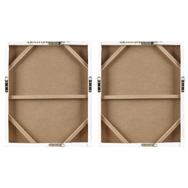 Metallic Moon Gold Foil Geometric 2 Piece Canvas Set Hand Embellished - Image 5