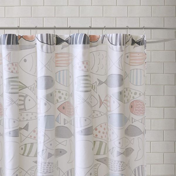 Sardinia Cotton Printed Shower Curtain - Image 4