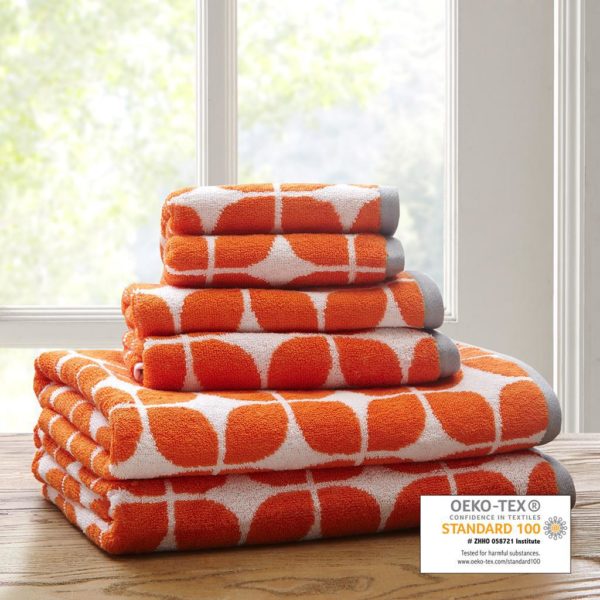 Lita 6 Piece Cotton Jacquard Towel Set